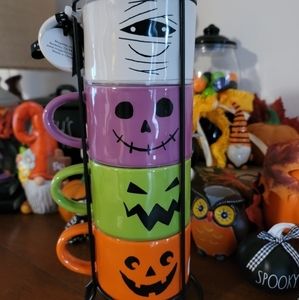 Rae Dunn Halloween Stackable Mug Set